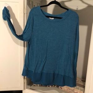 Teal Layered look top